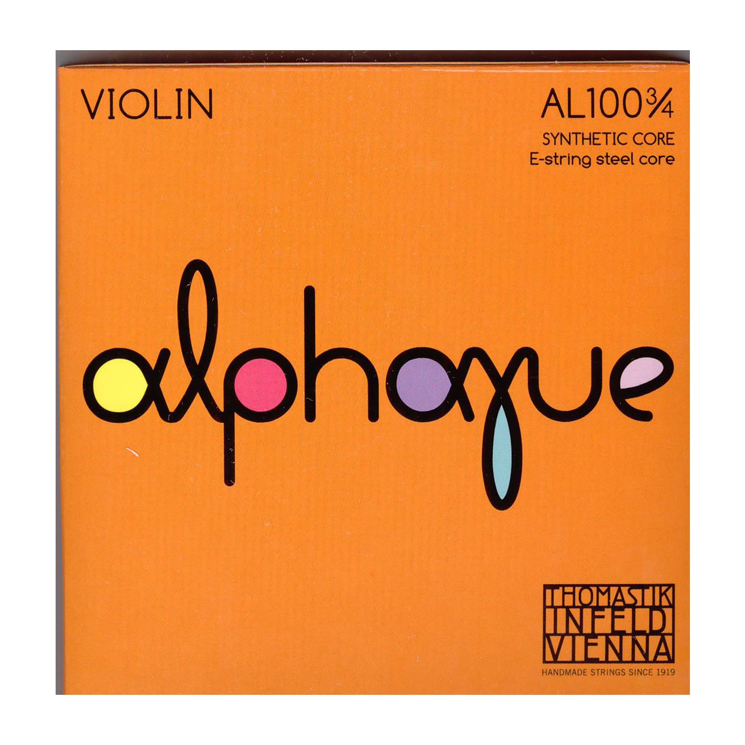Thomastik Strings for Violin Alphayue Nylon Core Set 3/4, Scale 305mm/12"