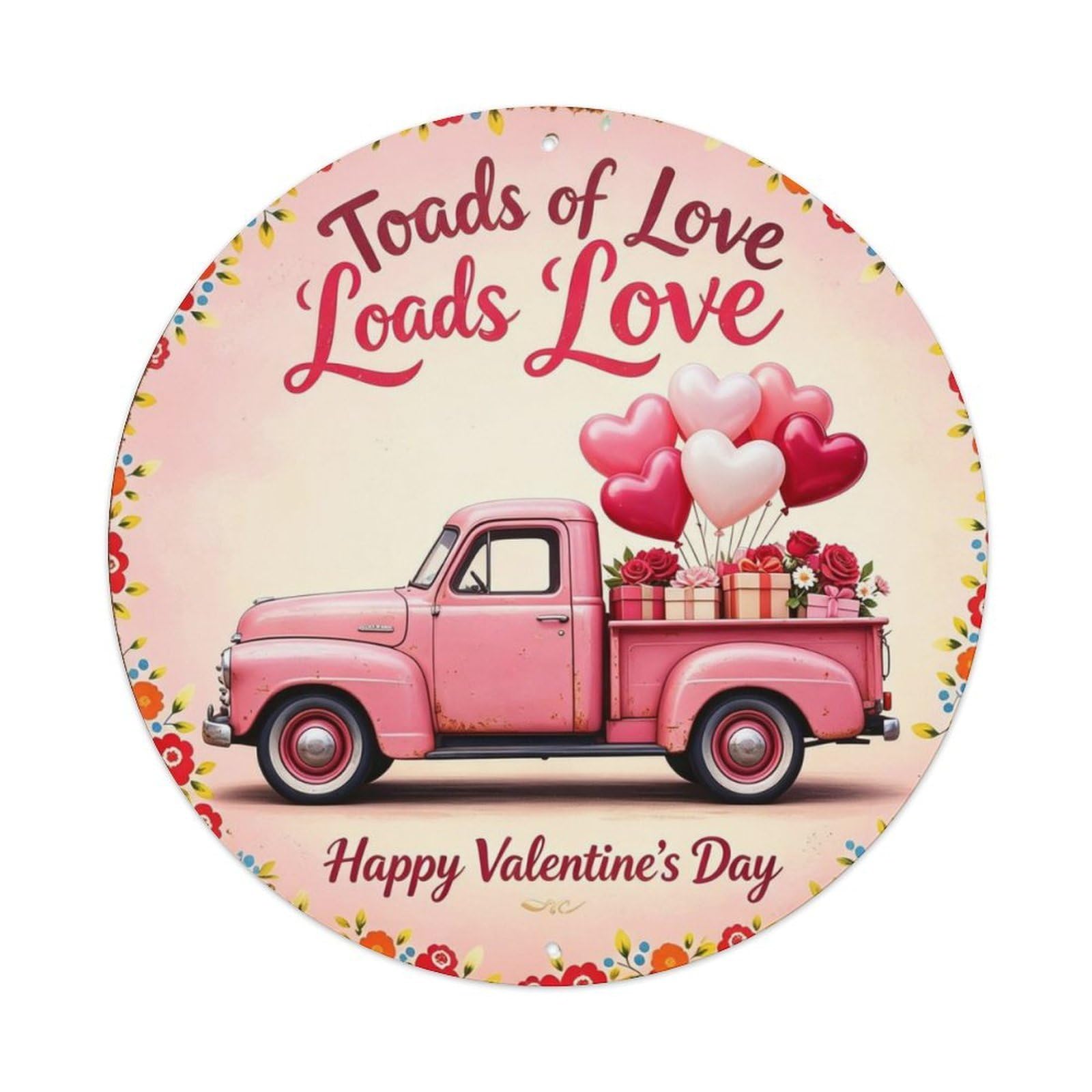 Happy Valentine's Day Metal Tin Sign Plaque