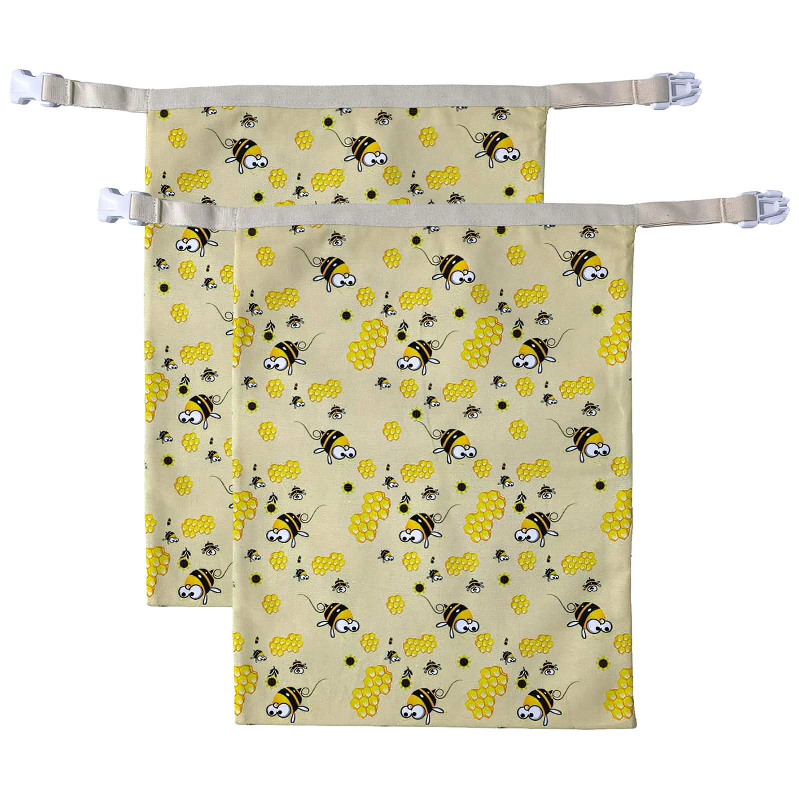 Coated Fabric Wrap with Carabiner for Bakery Snacks Preservation Food Grade Bees Waxes Storage Bag