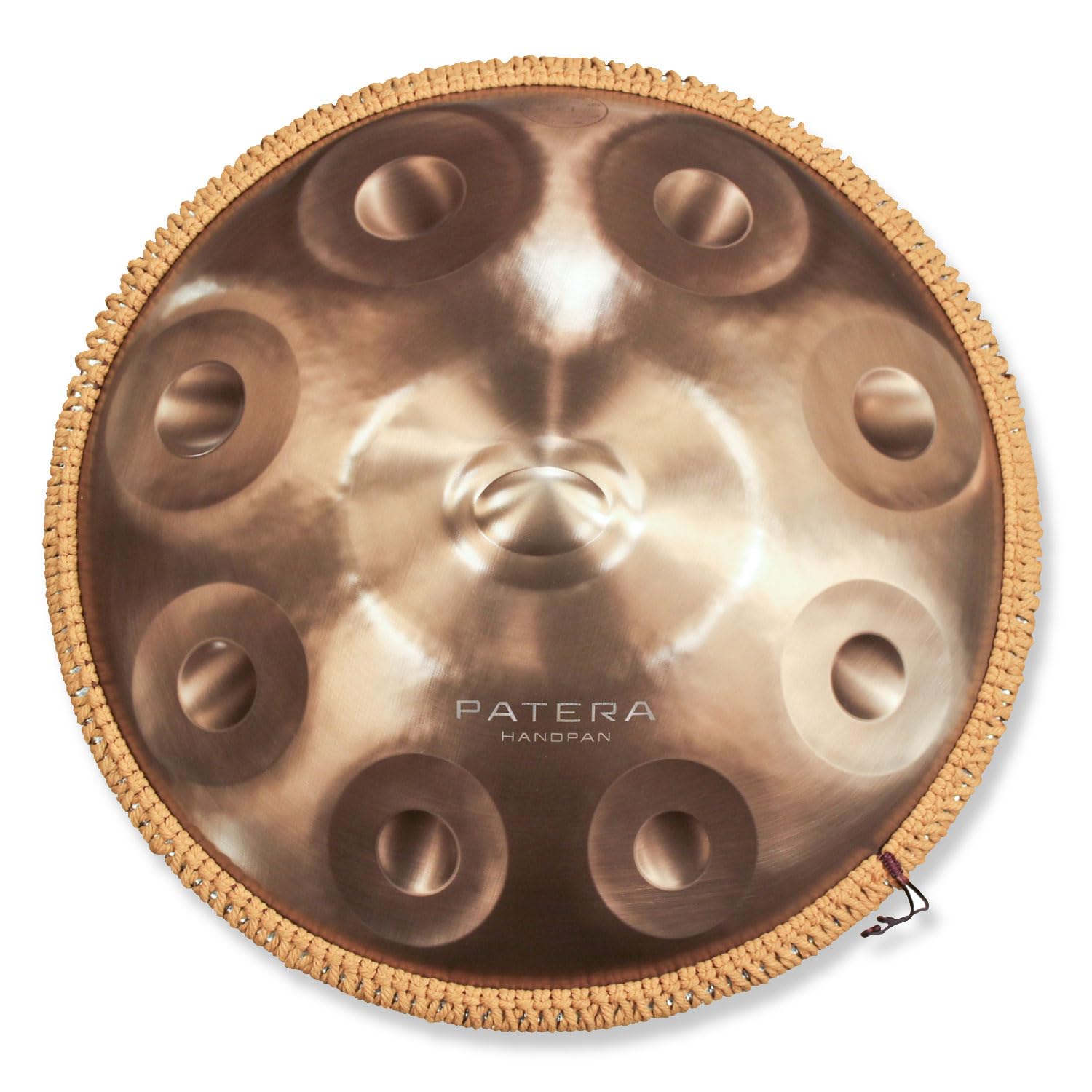 Patera HPDM-10 stal szlachetna Handpan Compact D- 9 tonów z torbą