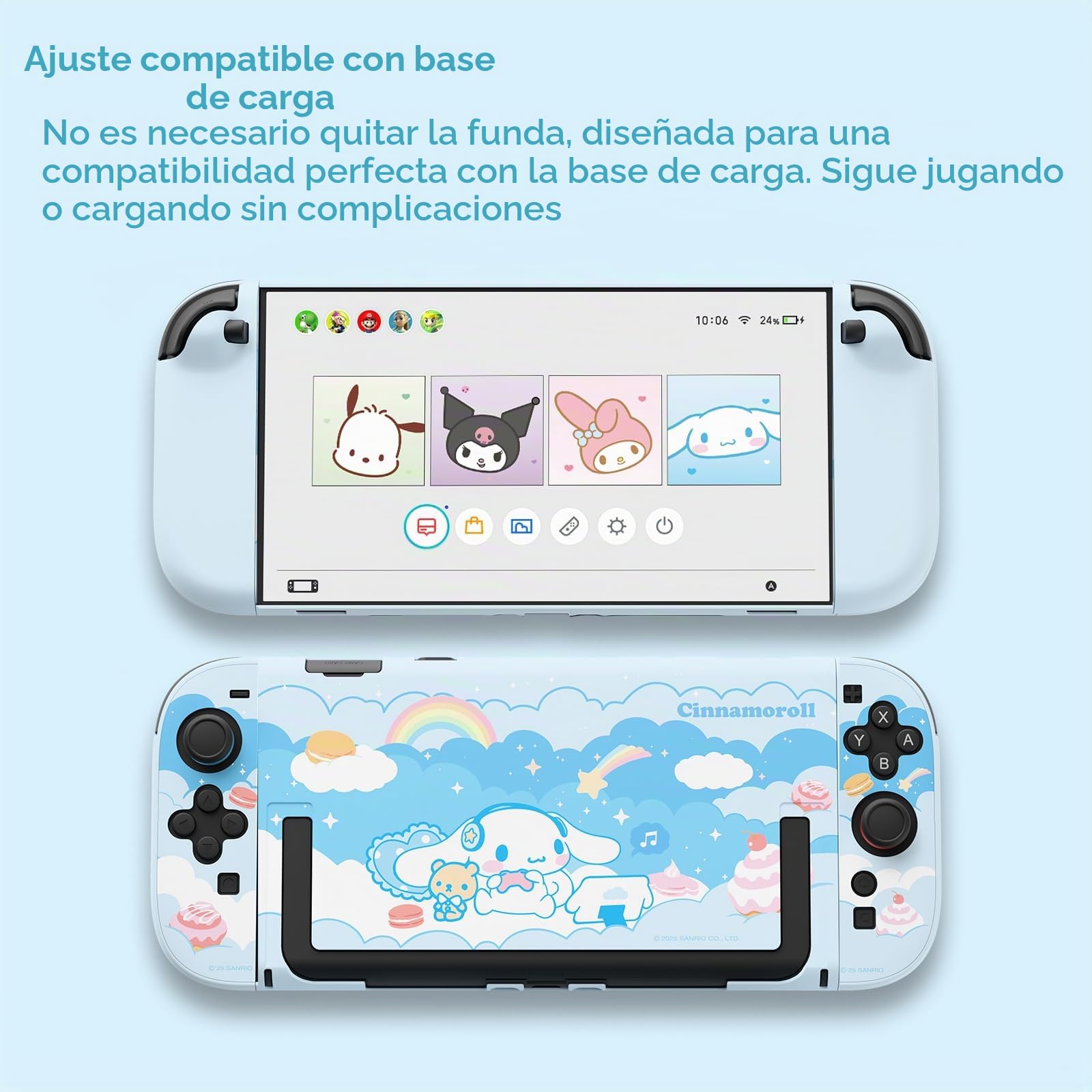 Kuitmor Funda protectora Compatible con Switch 2 Modelo 2025, Funda protectora rígida para PC Dockable a prueba de arañazos y golpes diseñada para Switch 2025 - DEG