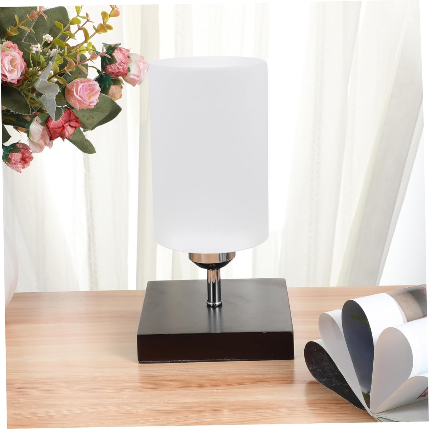 NUOBESTY 3pcs Frosted Glass Lamp Shades Height Elegant Lighting Fixture Replacement for Chandeliers Wall Sconces and Ceiling Lights