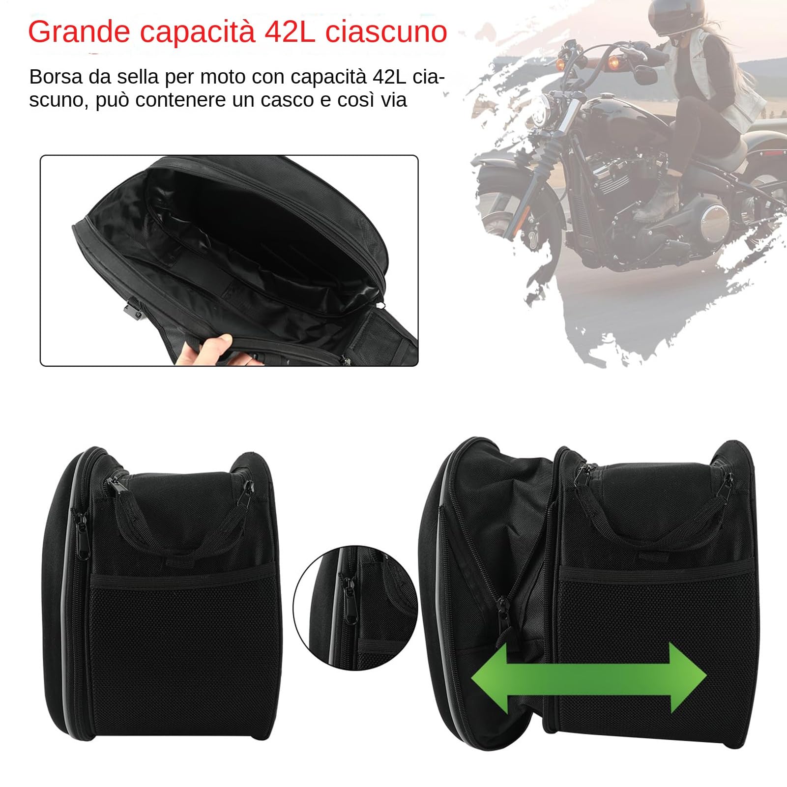 Borsa motociclistica impermeabile - Coppia di sacchetti per motociclette, borse laterali in moto | Borsa motociclistica universale, bagagli per moto laterali, sacchetti per motociclisti per un deposit