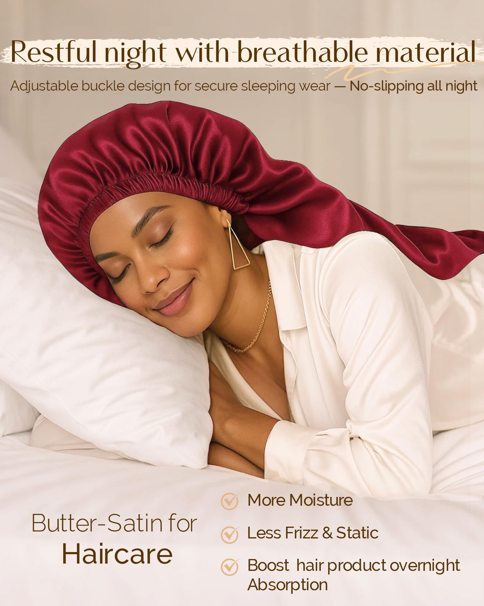 Amazon.com: YANIBEST Satin Sleep Bonnet for Natural Hair  display picture 1