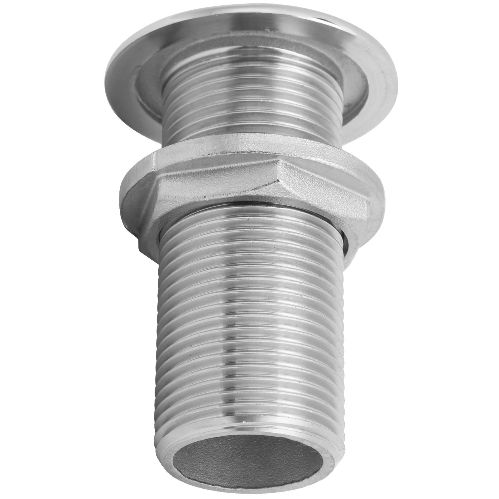 Tissting Barca Marine Yacht Scarico Dritto 1in 79mm 316 Acciaio Inossidabile Scarico Acqua Valvola Idraulica Tubo Flessibile Attraverso Connettore di Scarico per Barca, Yacht