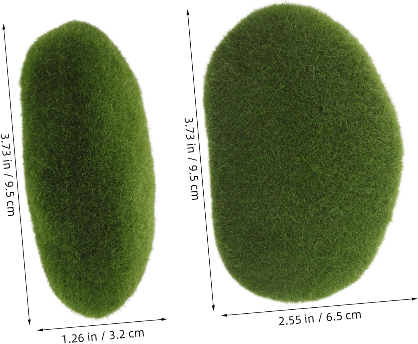 KALLORY 20pcs Decorative Moss Stones Artificial Moss Rocks Faux Artificial Easy to Use for Fairy Gardens