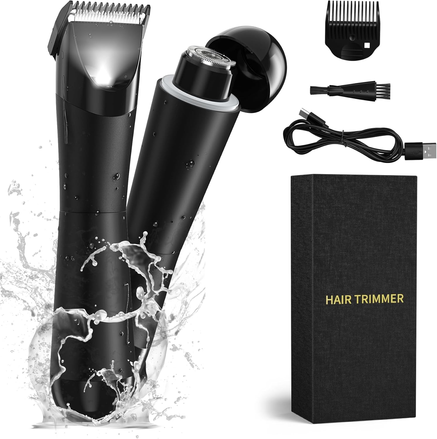 BIARCE Groin Hair Trimmer for Men 2 in 1 Body Groomer Trimmer Ball Shaver Pubic Hair Trimmer Men