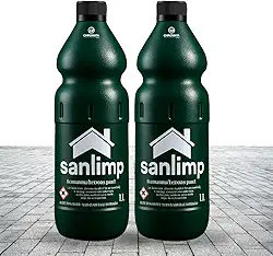 Kit 2 Sanlimp Limpa Pedra e Pisos 1L Ácido Muriático Profissional para Limpeza Pós-Obra e Remoção de Resíduos Difíceis