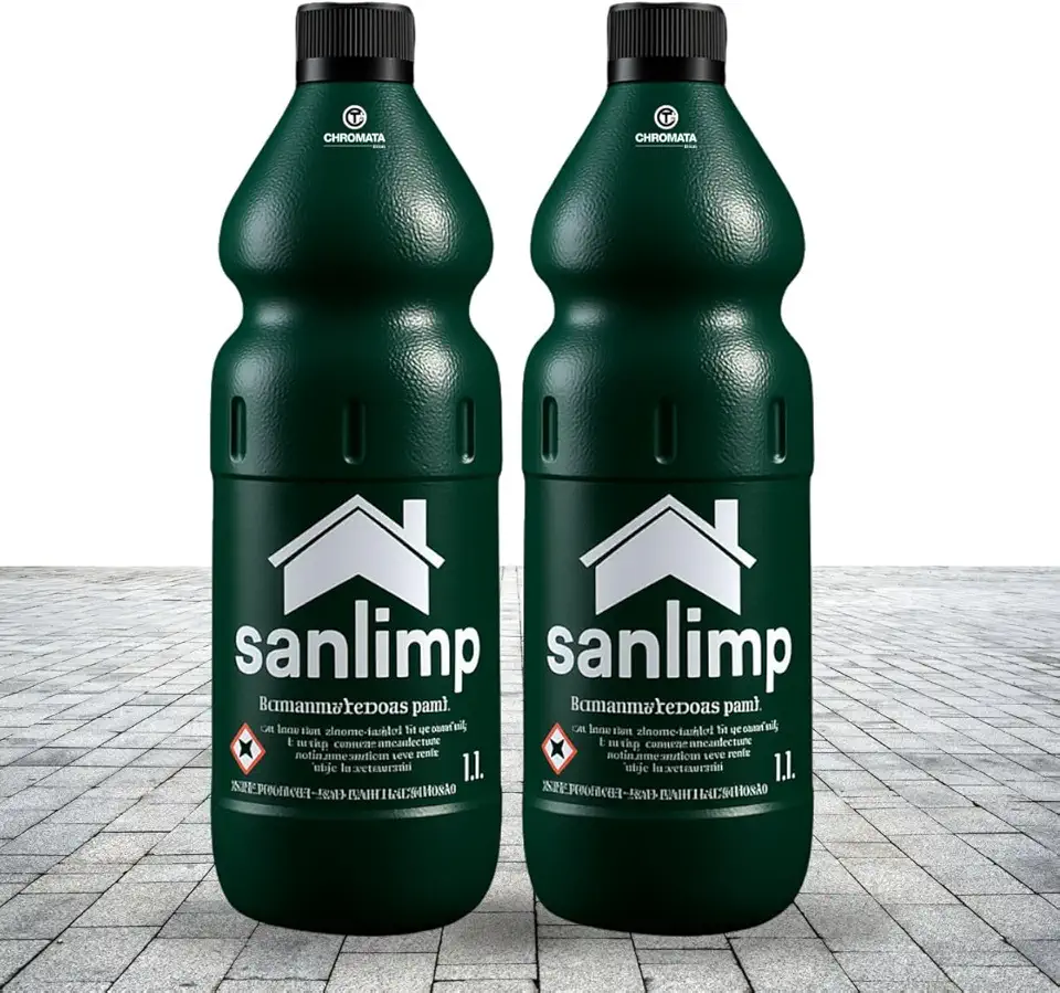 Kit 2 Sanlimp Limpa Pedra e Pisos 1L Ácido Muriático Profissional para Limpeza Pós-Obra e Remoção de Resíduos Difíceis