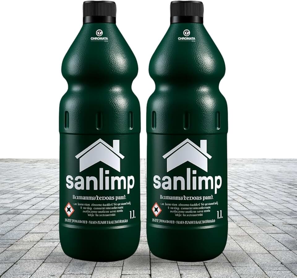 Kit 2 Sanlimp Limpa Pedra e Pisos 1L Ácido Muriático Profissional para Limpeza Pós-Obra e Remoção de Resíduos Difíceis