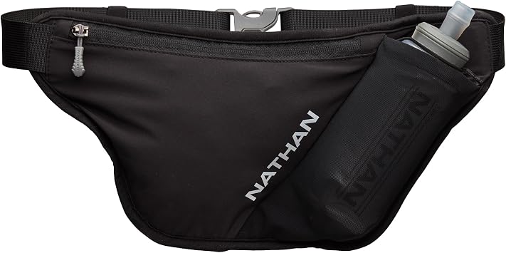 Nathan Hydration Belt for Running - Hydrapak Soft Flask 18oz Bottle with ExoSpine - Breathable, Adjustable Comfort Fit - Angled Flask Holder - Pinnacle Featherlite, Ultra-Light