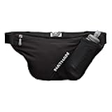 Nathan Hydration Belt for Running - Hydrapak Soft Flask 25 oz Bottle with ExoSpine - Breathable, Adjustable Comfort Fit - Angled Flask Holder - Pinnacle FeatherLite, Ultra-Light, Black