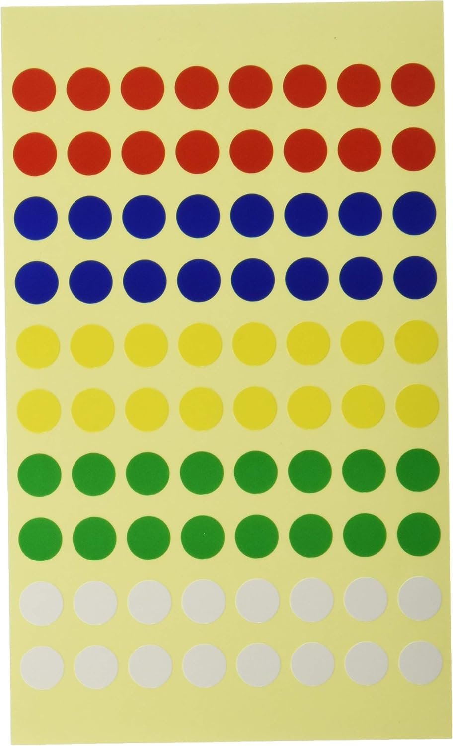 A-One 07014-2P Color Labels, Assorted, Round, 0.4 inches (9 mm), Set of 2