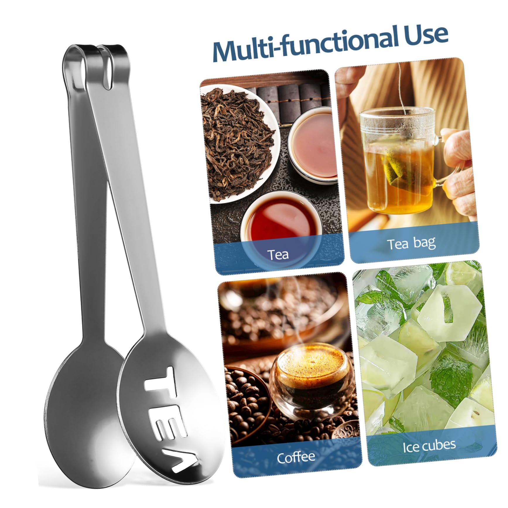 Alipis 5 Juegos Soporte De Té De Acero Inoxidable Pinzas Para Té Bolsas De Té Bola De Té Para Té Suelto Gancho Con Infusor Abrazadera De Alimentos Soporte Para Bolsitas De Té 6 Piezas * 5