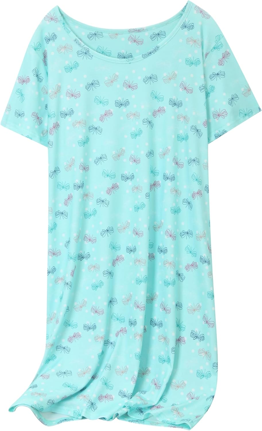 3 Pack Women's Cotton Nightgown Sleepwear Short Sleeve Sleepshirt Casual Print Sleepdress Cotton Sleepwear,S-3XL - Image 3