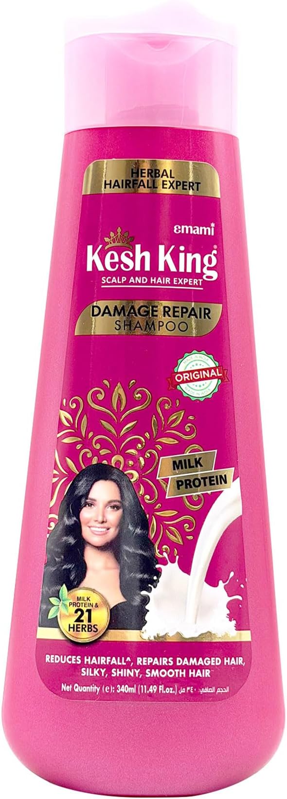 Emami Damage Repair Shampoo with Milk Protein and 21 Ayurvedic Herbs, 340ml