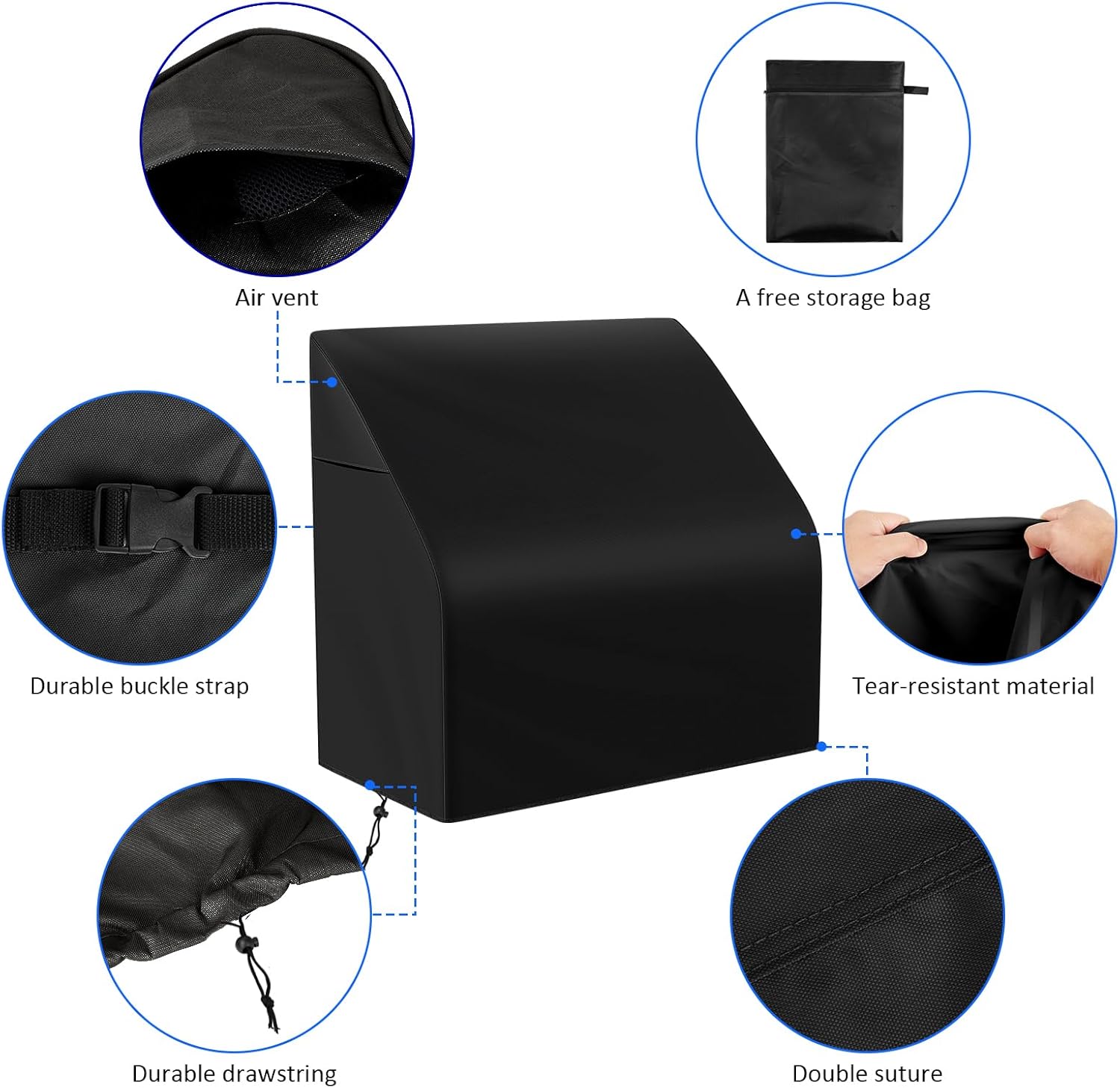 Waterproof Boat Swing Back Seat Cover, 600D Marine Grade Polyester Canvas Swingback Cooler Seat Cover,Grey