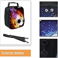 Vista 2 de Bolsa de almuerzo de fútbol con aislamiento térmico de 2019, impermeable, reutilizable, bolsa de comida portátil, bolsa de hielo para niños y niñas