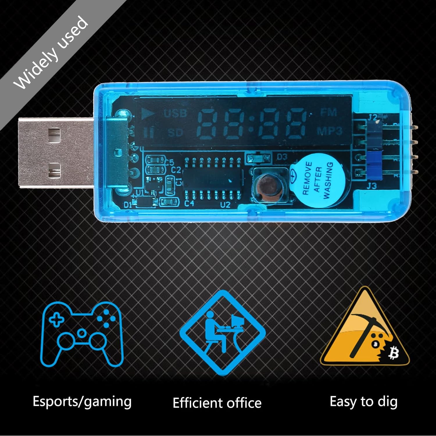 JAGTRADE USB 2.0 Keyboard and Mouse Emulator with icons for gaming, office, and mining applications