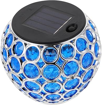 OSALADI 1pc Solar Ornament Light Outdoor Table Lantern Crystal Chandeliers Outdoor Patio Lights Courtyard Decor Solar Powered Garden Lights Patio Globe Floor Light Outdoor Lamp Ornament