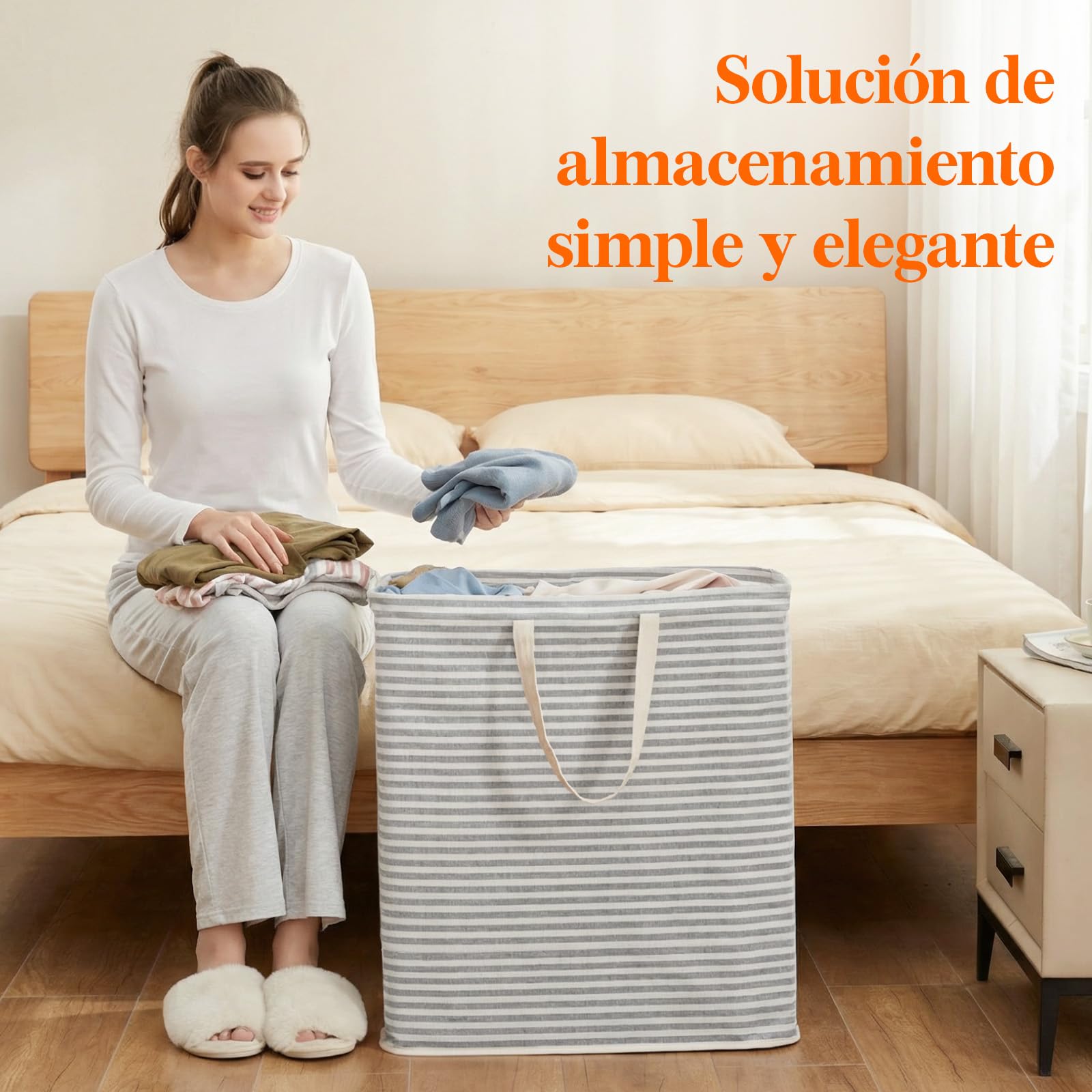 Lifewit Cesto Ropa Sucia Plegable 100L Gris