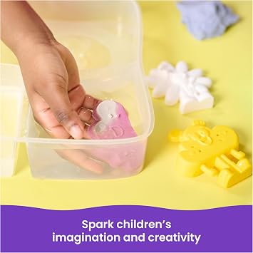 Kinetic Sand Splash, Water Play Sandbox with 12oz Color-Change Play Sand, 4 Molds & Tray , Toddler Toys, Kids Toys for Girls & Boys