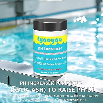 PH Increaser for Pools - Powdered 100% Sodium Carbonate (Soda Ash) to Raise pH Up - Washing Soda, Sodium Carbonate, Laundry Booster and Multipurpose Cleaner, (8 Ounces)