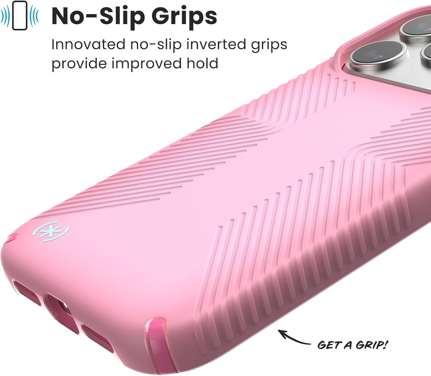 Speck Presidio LUX Grip for iPhone 17 Pro Max Case, MagSafe-Compatible, Slim Protective Case, IBIS Pink/Dark IBIS/KANOM Green - Image 7