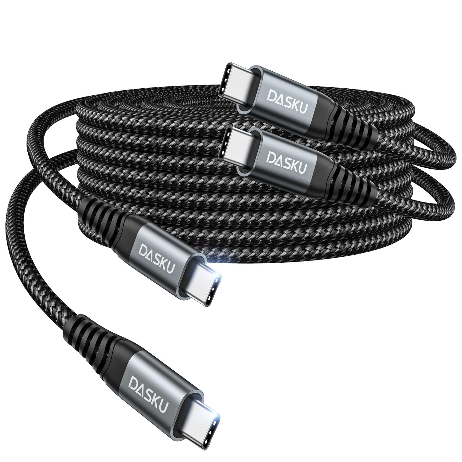 USB C to USB C Cable, 2Pack 10FT 60W(3.1A) Nylon Braided Charger Cable for for iPhone 17/16/16e/16 Plus/16 Pro Max/15/15 Plus/15 Pro Max, iPad Pro Air