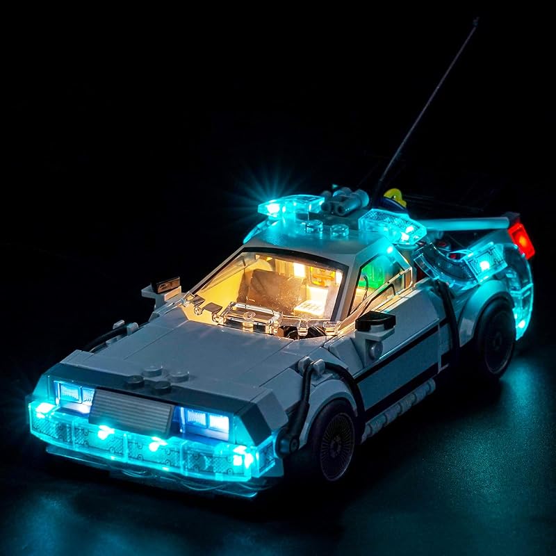 Licht-Kit Kompatibel mit Lego 77256 Time Machine from Back to The Future (Kein Modell), Led Beleuchtungs Set Compatible with Lego Time Machine from Back to The Future Bausteinen Modell