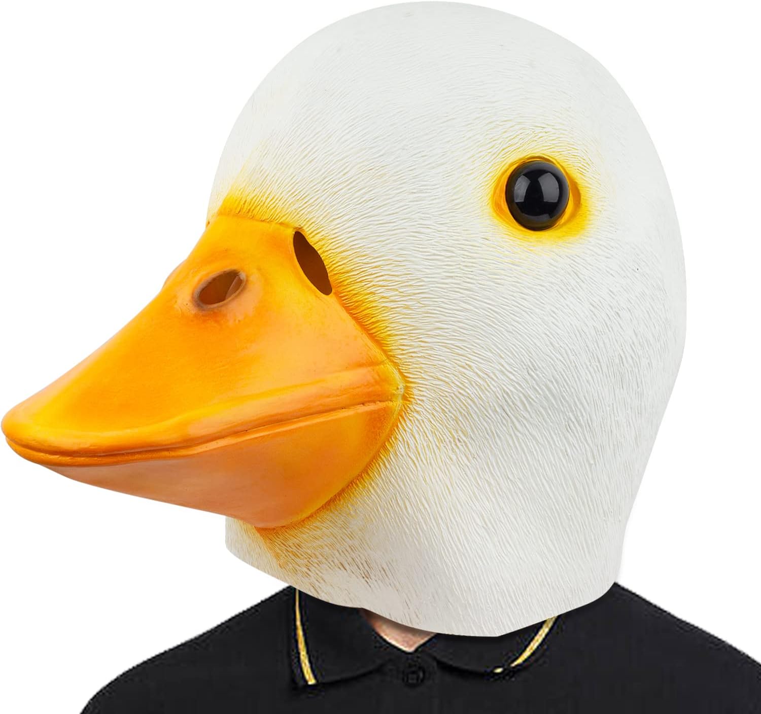 CreepyParty Call Duck Mask Head Animal Latex Full Head Realistic Masks Fancy Dress for Halloween Carnival Costume Party
