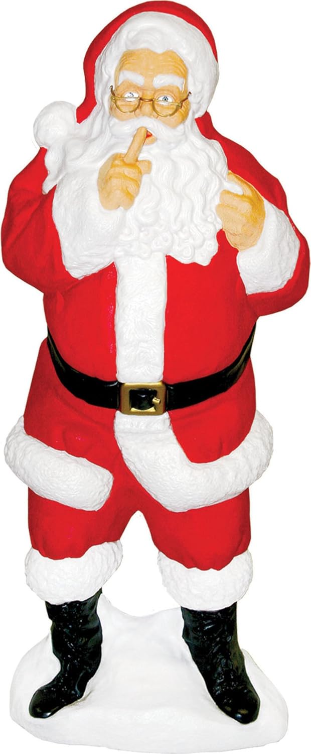 GENERAL FOAM PLASTICS 006191 Light Up Whispering Santa Red/White, 48 Inch, 48 GENERAL FOAM PLASTICS 006191 Light Up Whispering Santa Red/White, 48 Inch, 48