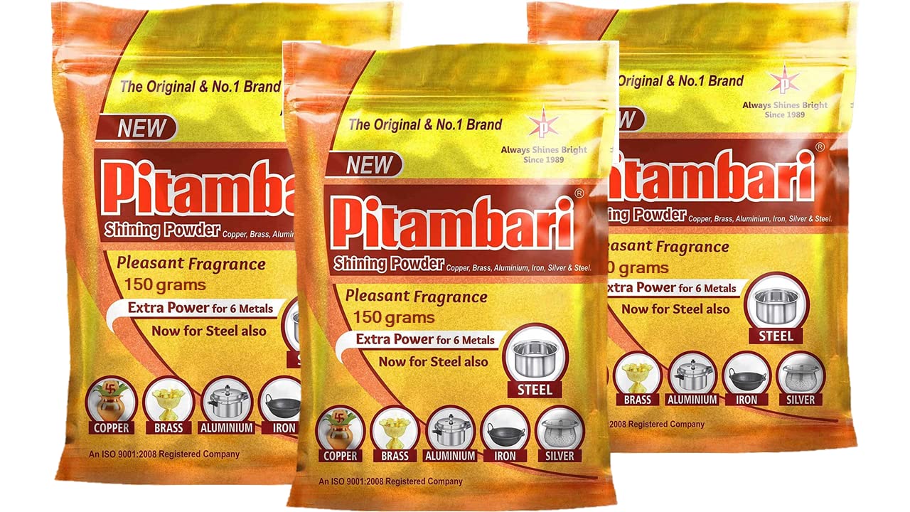 Pitambari Shining Powder For Six Metals Sachet (3x150gms=450gms) (B0DFVQ55WJ) Amazon Price History, Amazon Price Tracker
