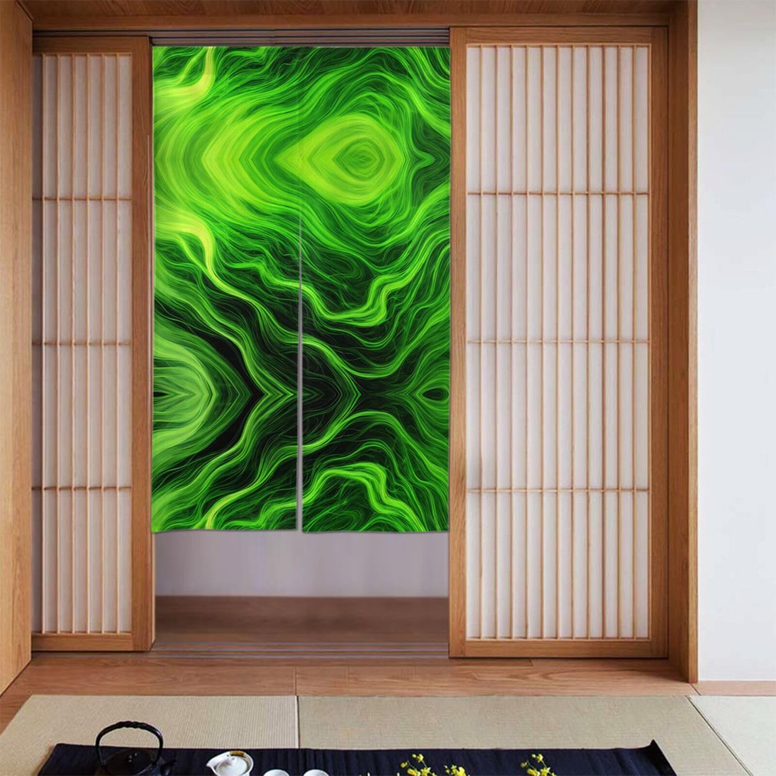 Rideaux de chambre occultants vert fumé pour créer une ambiance cocooning dans votre intérieur