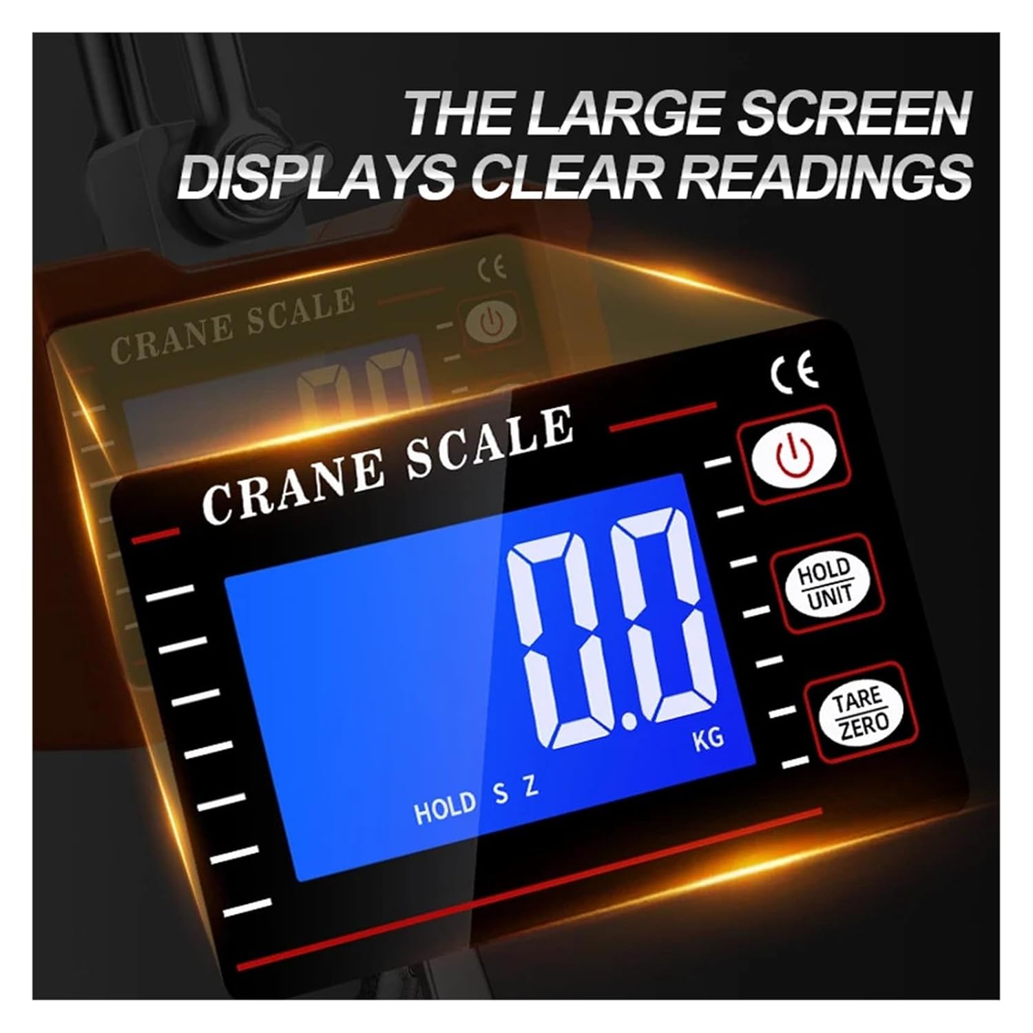 Hanging Scale Luggage Scales Digital Crane Weigher Tools LCD Steel Industrial Auto Lock Hook Weighing