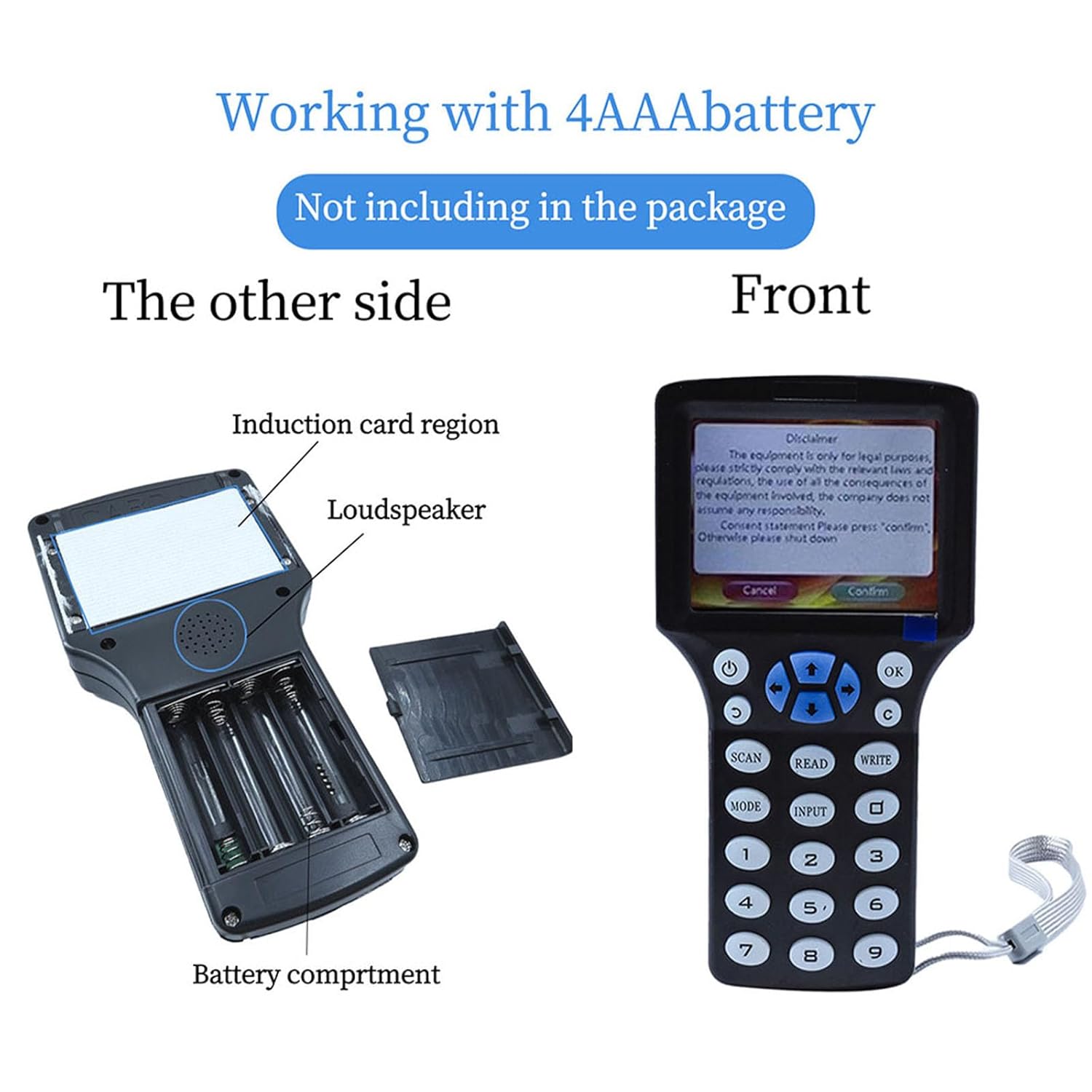 300CD RFID Reader Writer Black (RFID Copier Multi-Frequency RFID Writer RFID Card Reader Smart Card Decoder with Free Software and USB for Access Control Home Security)