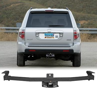 Trailer Hitch Black Steel Compatible with 2005 2006 2007 2008 2009 2010 2011 2012 2013 2014 2015 2016 2017 Chevy Chevrolet Equinox w/2 Hitch Receiver