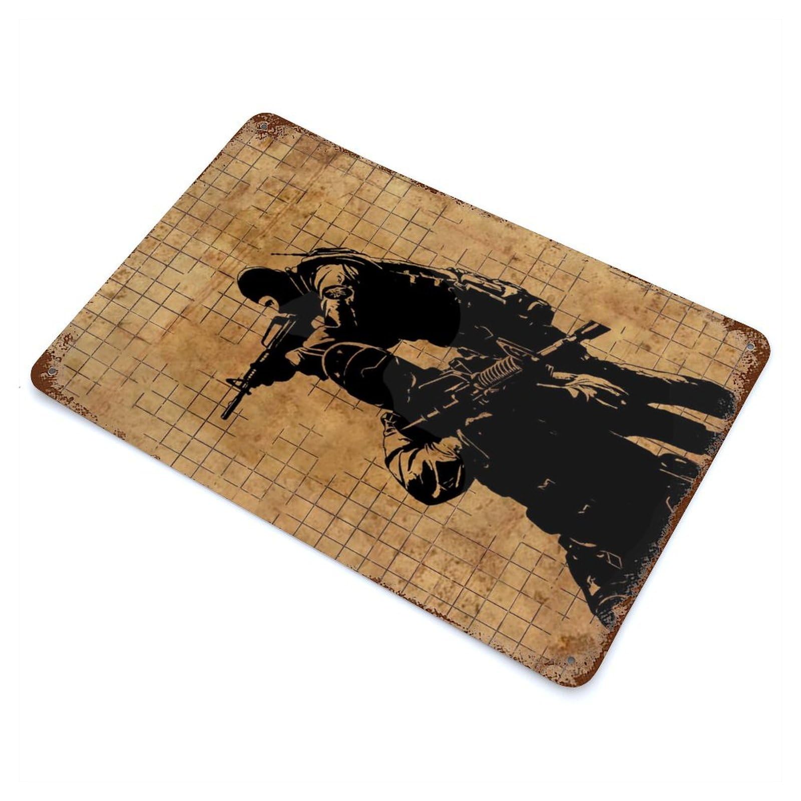CSGO 11.8"x7.9" Vintage Rust Metal Sign, Shabby Chic Decor for Garage, Bar And Workshop Decor