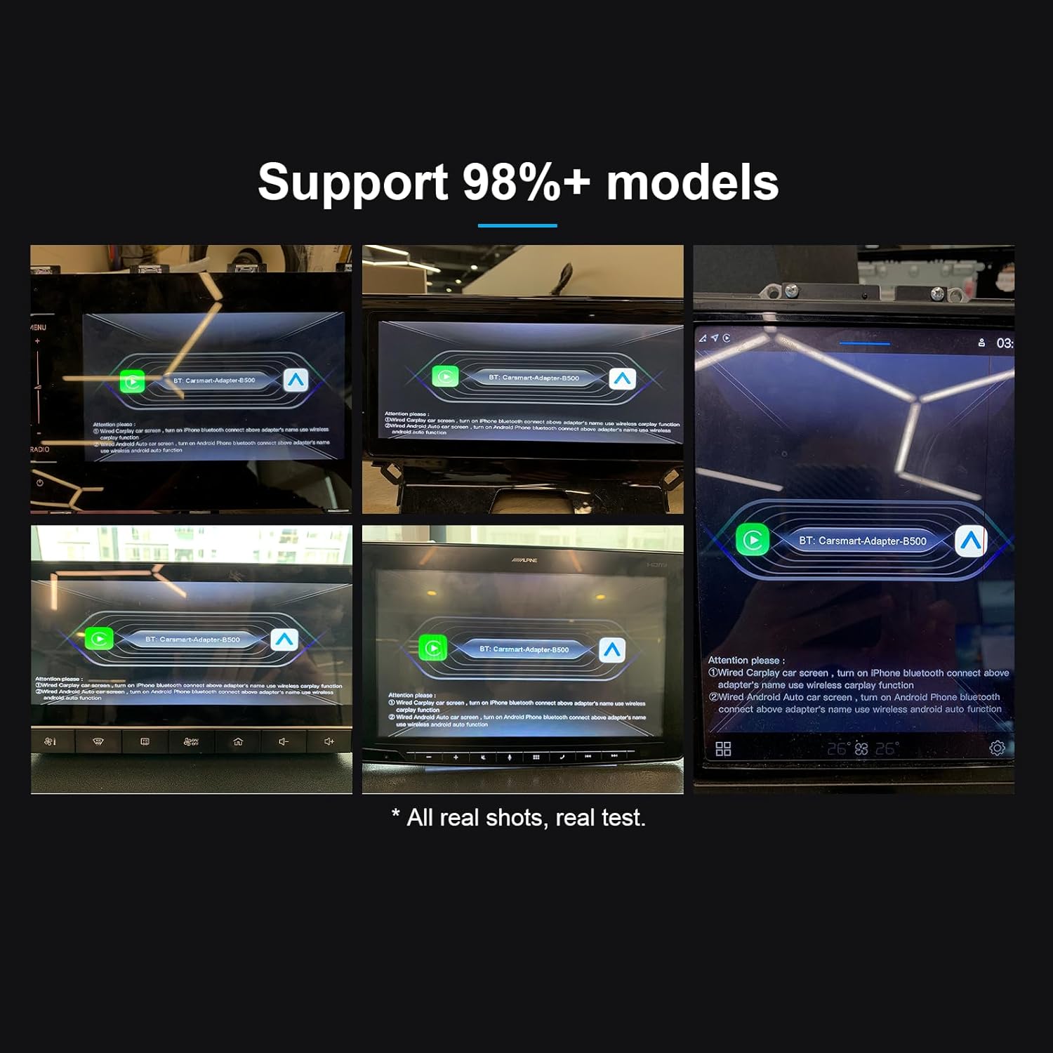 2 in1 Wireless CarPlay Adapter for Apple & Android Auto Adapter(2025 Upgraded), Converts Wired to Wireless CarPlay, Fast Auto-Connect, No Delay, Fit for Cars from 2017 & for iOS 10+/Android 11+