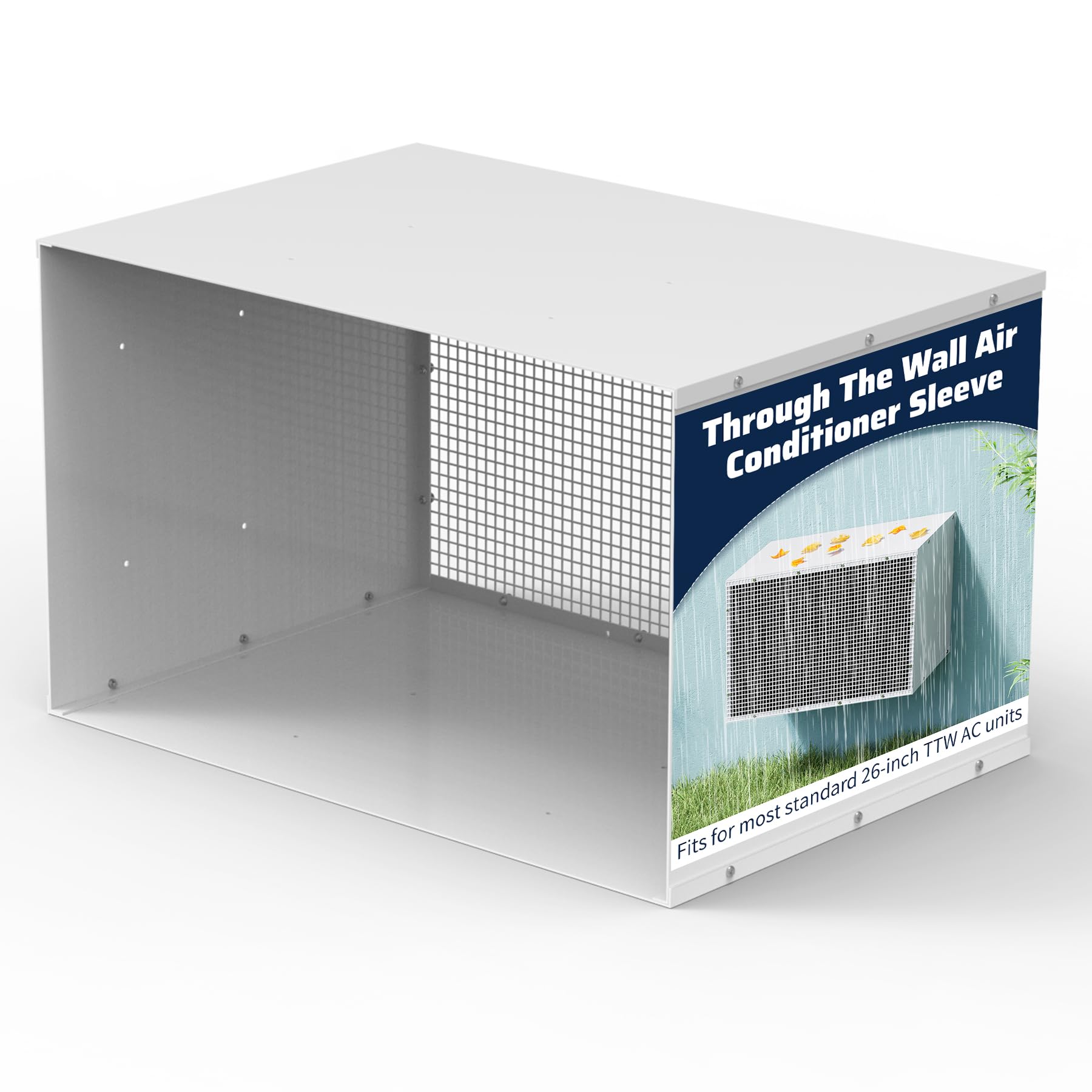 Pearwow through the wall AC sleeve with exterior grille