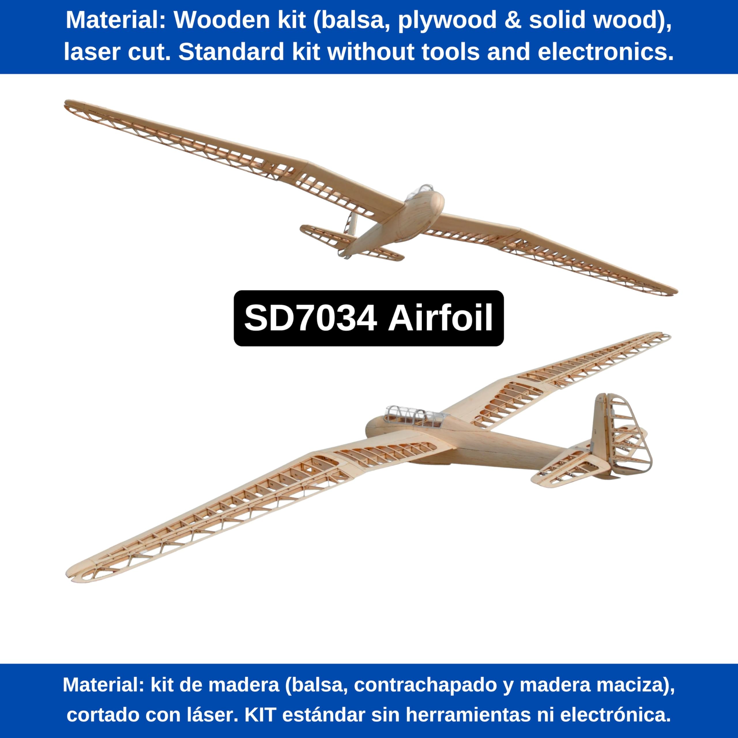 DFS Kranich - Planeur En Bois 1/12 - Envergure 1498 Mm - Kit à Monter Et Voler En RC