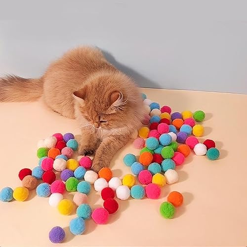 Miniatura 4 de AIERSA Juguetes interactivos para gatos de interior, lanzador de bolas para gatos con 30 bolas de felpa para gatos adultos aburridos, pistola de