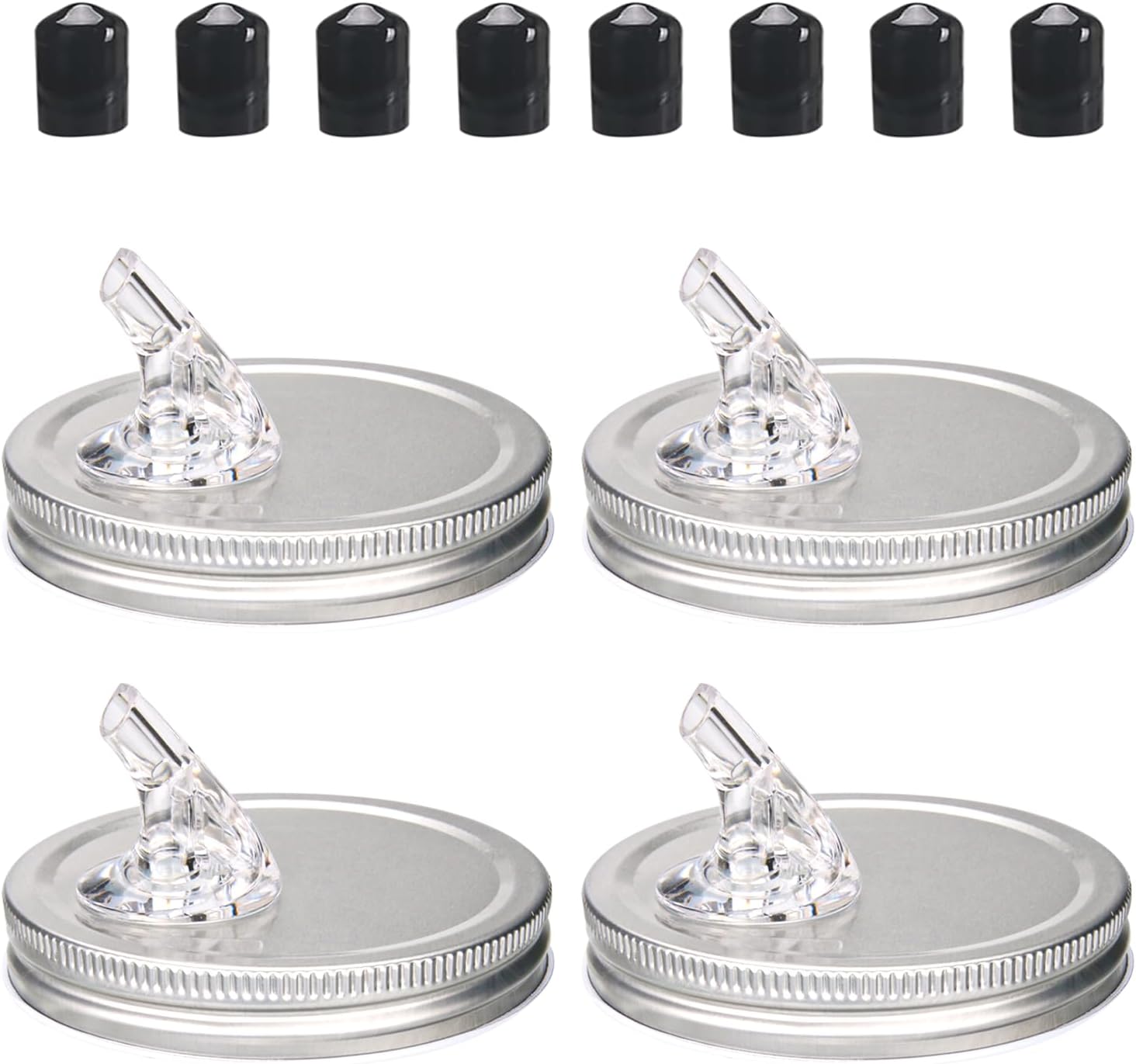 2 pack wide mouth pour spout lid for mason jar,Free flow pour spout for wide mouth mason jar 3.4 in,Perfect for any liquidLeak-Airtight Leak Proof and built to last