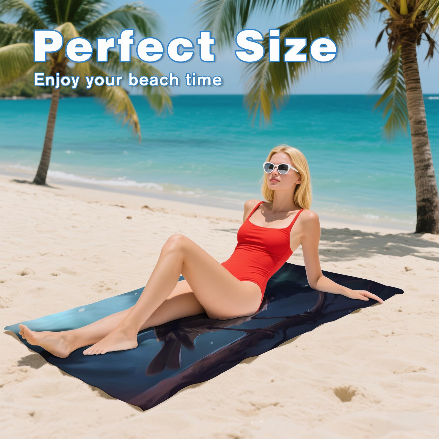 Serviette de Plage XXL Microfibre Oiseaux Motif Animaux, Drap de Plage Séchage Rapide Anti Sable & Légère, Serviette de Bain Grande Taille 100x200 cm, Accessoire & Cadeau été
