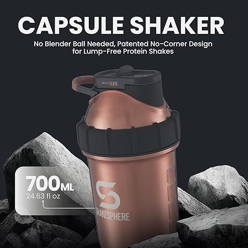 Miniatura 3 de ShakeSphere - Vaso de acero Mantiene las bebidas calientes o frías gracias a su material aislante, 24 onzas (cobre)