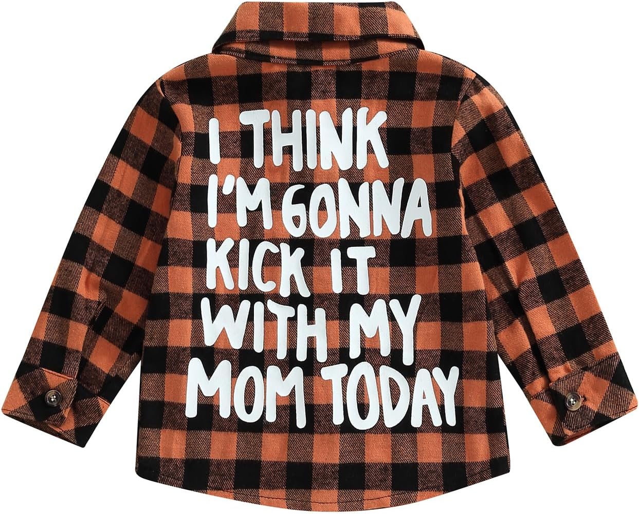 Toddler Long Sleeve Shirt Baby Boy Girl Plaid Top for Toddler Spring Winter Coat for Kid