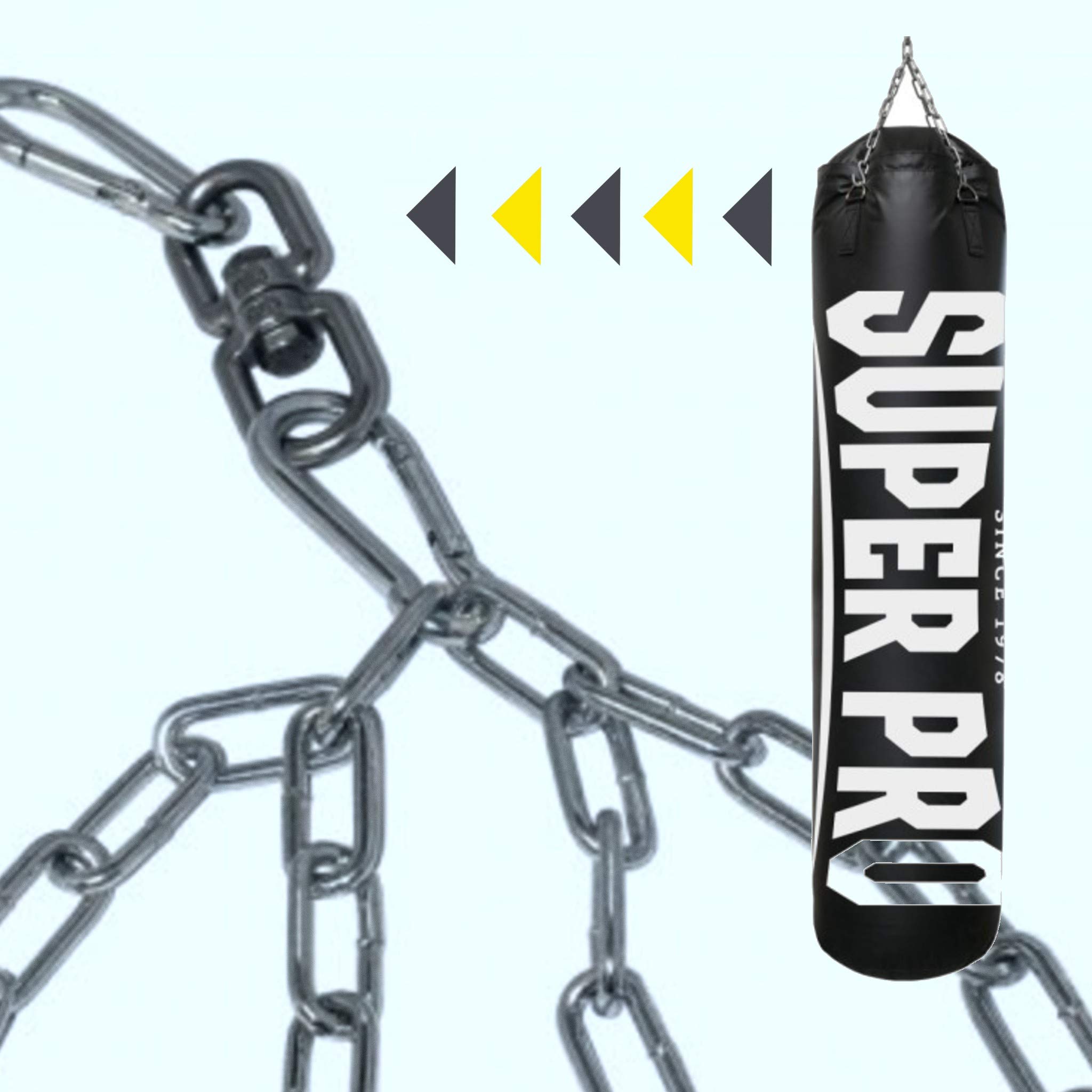 Bricoloco Grillete Giratorio Niquelado. Elementos de elevación con Seguridad y Calidad del Material para Colgar Materiales Pesados. Sistema quitavueltas para Elementos Colgantes (100, M8 (20x20))