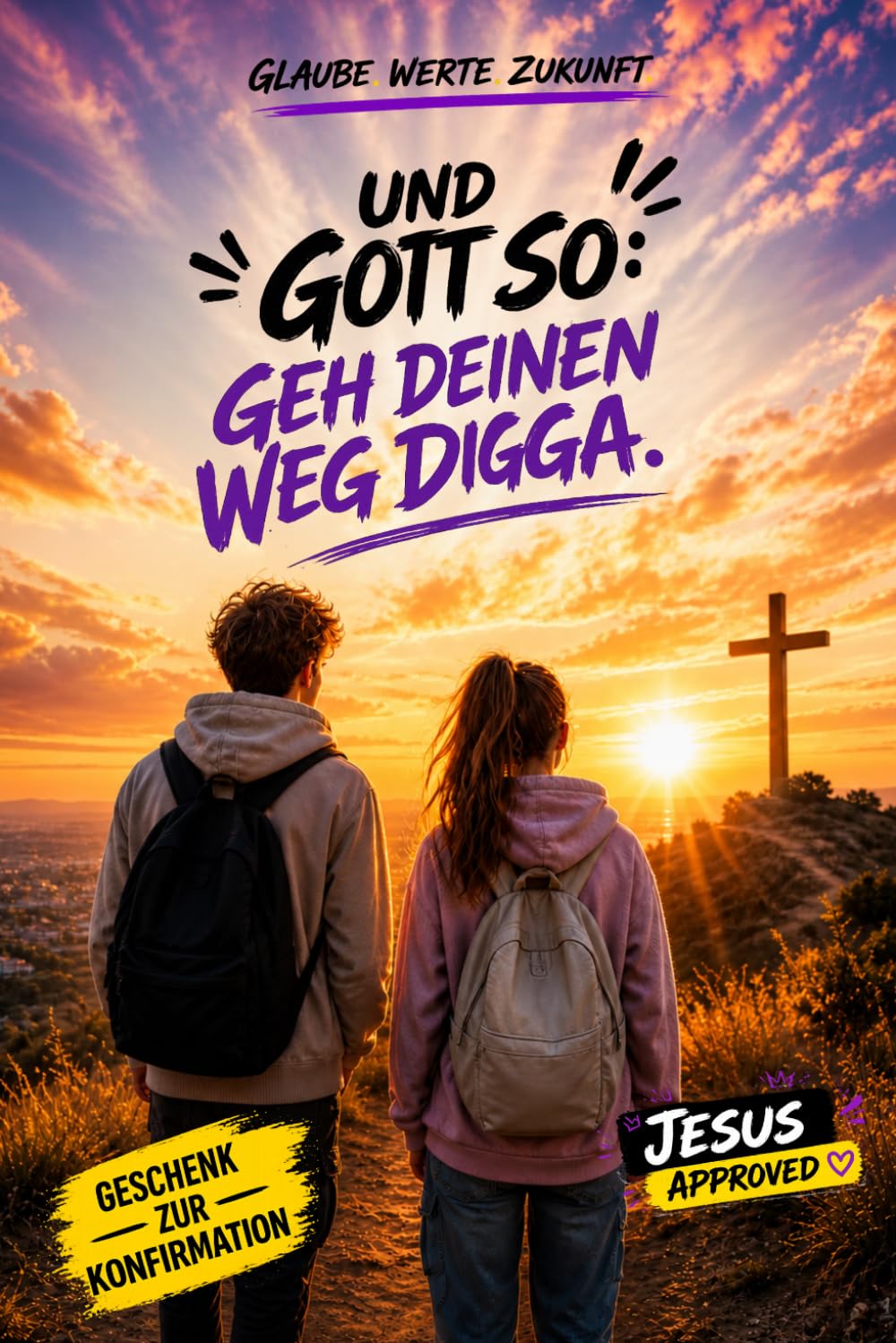 Und Gott so: Geh deinen Weg digga: Modernes christliches Geschenk zur Konfirmation, Kommunion und Firmung für Jungen und Mädchen – Mit Gott, Jesus, Kirche, Glauben, Humor und Motivation