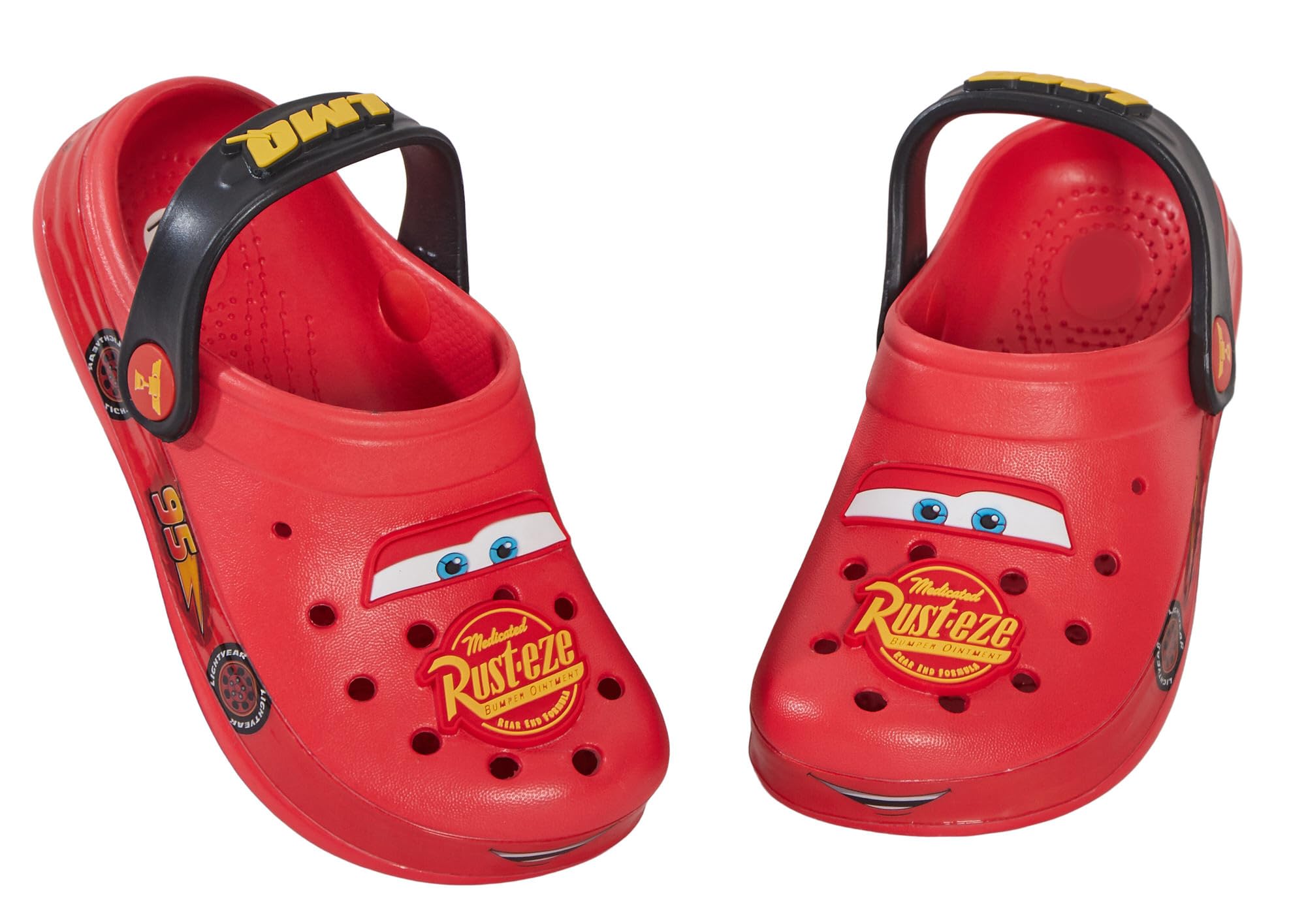 Disney Zuecos Cars para niños con Charms, Sandalias para niños, Deslizadores Lightning Mcqueen con Correa de Tobillo, Zapatos de Playa.