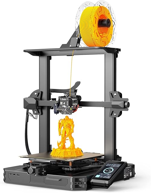 Creality 3D Printer Ender 3 S1 Pro High-temperature Printing Full-Metal Dual-gear Direct Extruder CR Touch Auto Leveling 32-bit Silent Motherboard Quick Assembly 220*220*270mm